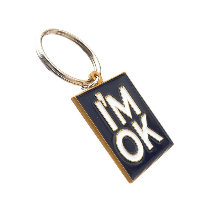 READY OBJECT キーリング　レザー　真鍮　ロンハーマン I’m OK READY OBJECT キーリング レザー 真鍮 ロンハーマン I'm OK ロゴ