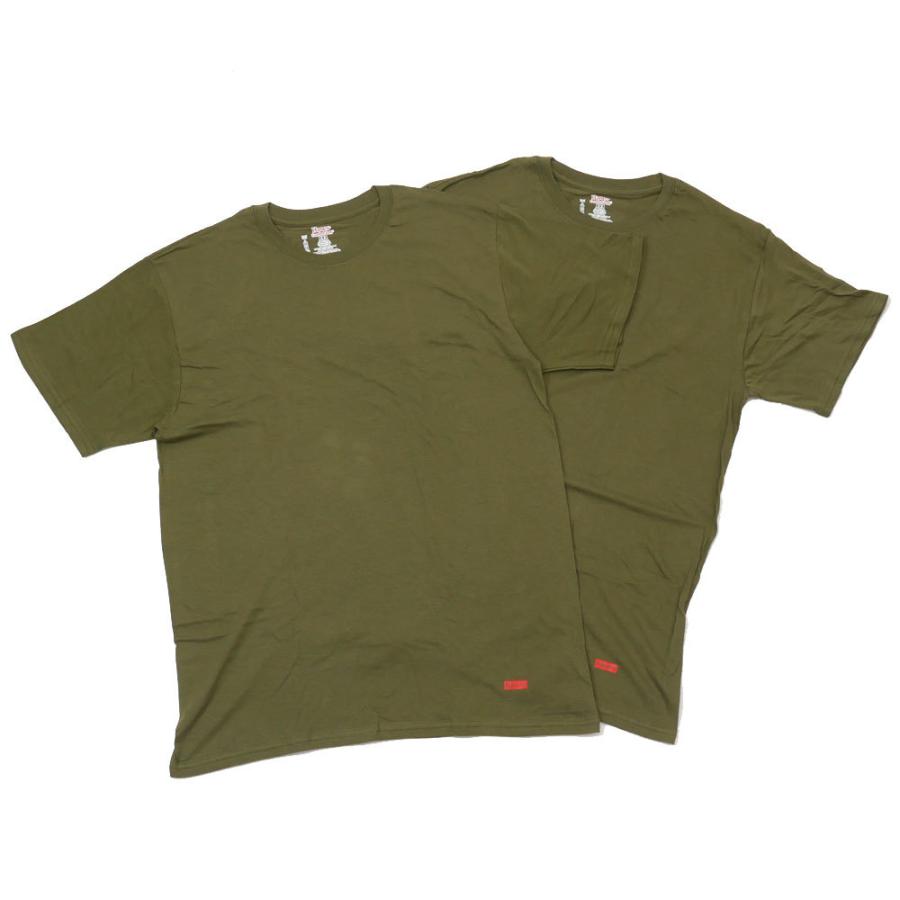 新品 シュプリーム SUPREME x ヘインズ Hanes Tagless Tee 2-pack Tシャツ 2枚セット OLIVE オリーブ 200008907035 半袖Tシャツ｜essense｜02
