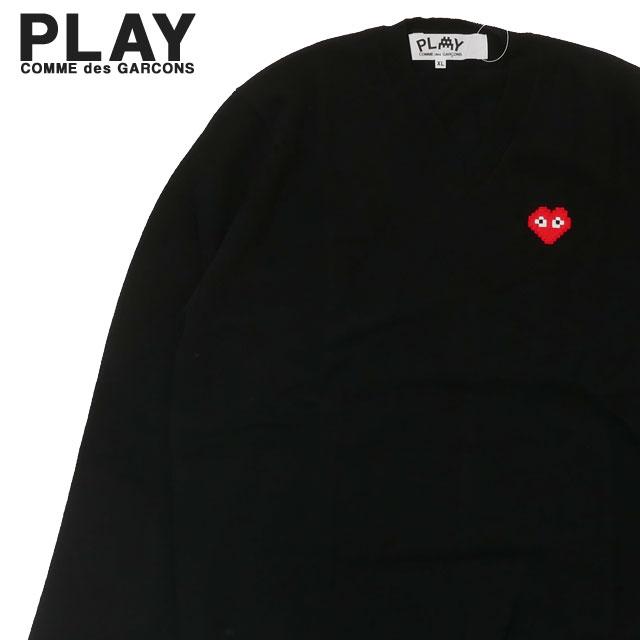 CDG ニット L ブラック comme des garcons PLAY COMME des GARCONS 新品 プレイ コムデギャルソン x インベーダー