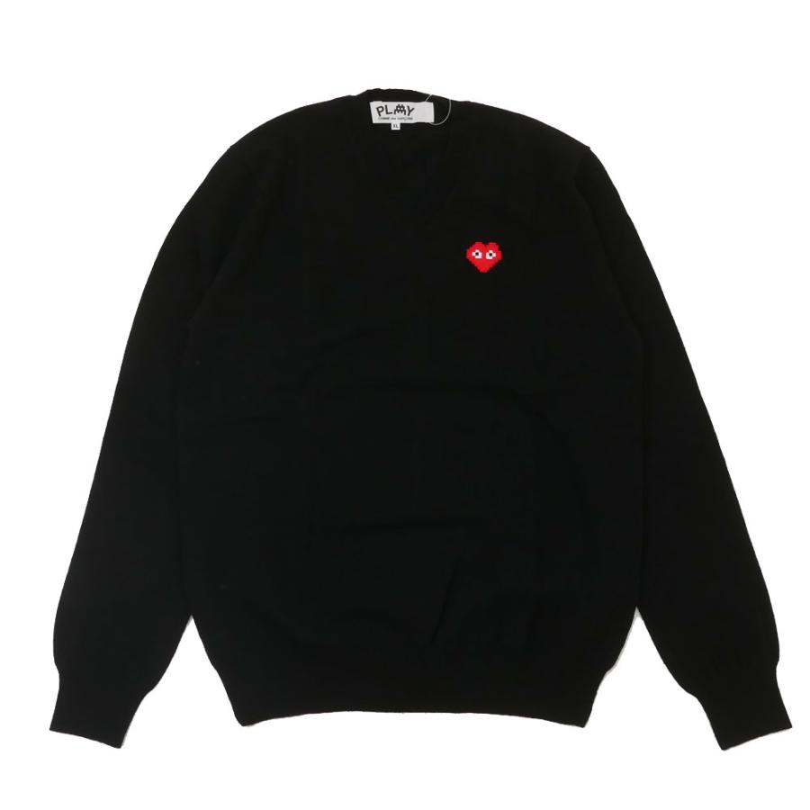 PLAY COMME des GARÇONS 黒 ニットセーター M PLAY COMME des GARCONS 新品 プレイ コムデギャルソン x インベーダー