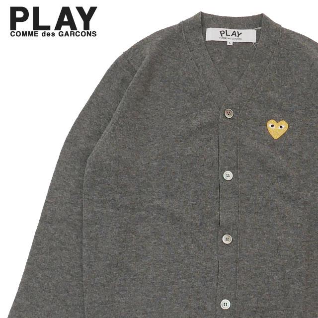 新品 プレイ コムデギャルソン PLAY COMME des GARCONS MENS GOLD HEART WOOL CARDIGAN カーディガン  GRAY グレー 灰色 231000369152 TOPS : 22121301 : essense - 通販 - Yahoo!ショッピング