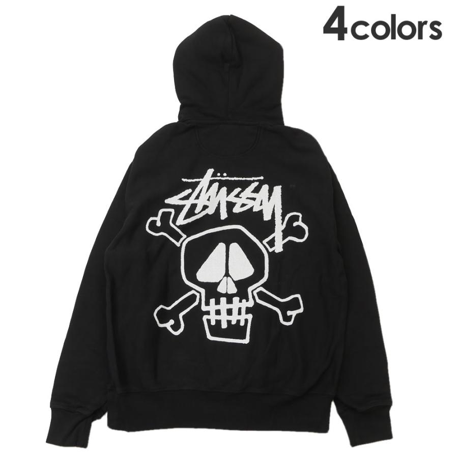 STUSSY（ステューシー） 新品 STUSSY SKULL BONES PIG DYED HOOD