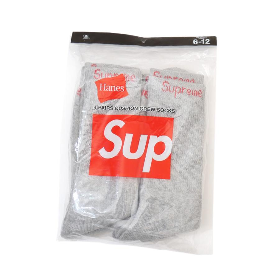 新品未使用　Supreme Hanes ソックス　靴下　白　4足セット Supreme シュプリーム × US Hanes ヘインズ ロゴ ソックス 4足