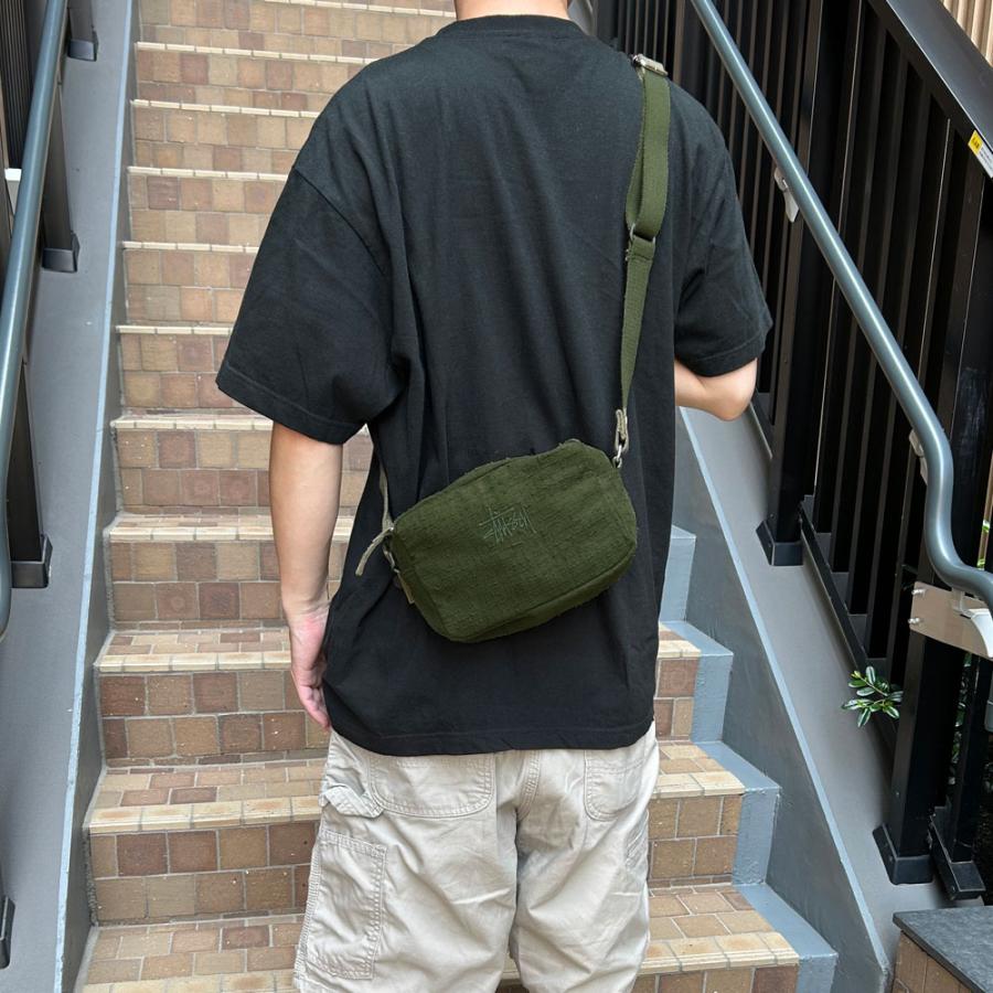 stussy ステューシー　Needle punch Crossbody バッグ 期間限定ポイント5倍キャンペーン中!!] 新品 ステューシー