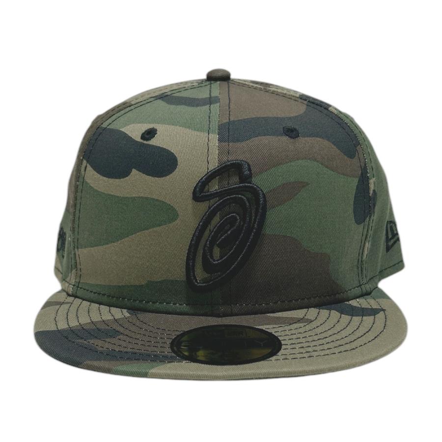 帽子 Stussy CURLY S NEW ERA CAP Stussy Curly S 59Fifty New Era Cap Royal Blue Men's - FW24 - US