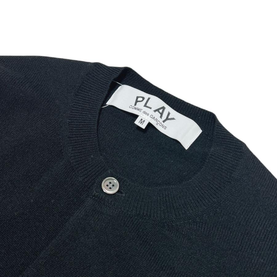COMME des GARÇONS PLAY ブラックカーディガン 新品タグ付き PLAY COMME des GARÇONS: V-Neck Cardigan With Black Medium