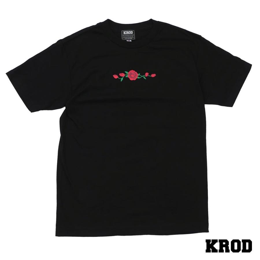 【数量限定特別価格】 新品 KROD (クラウド) ROSE TEE [Tシャツ] BLACK 999-005081-041｜essense