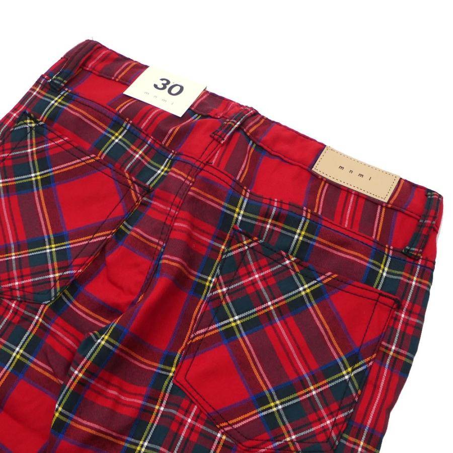 新品 ミニマル mnml M85 TARTAN CHECK DENIM PANTS タータン チェック