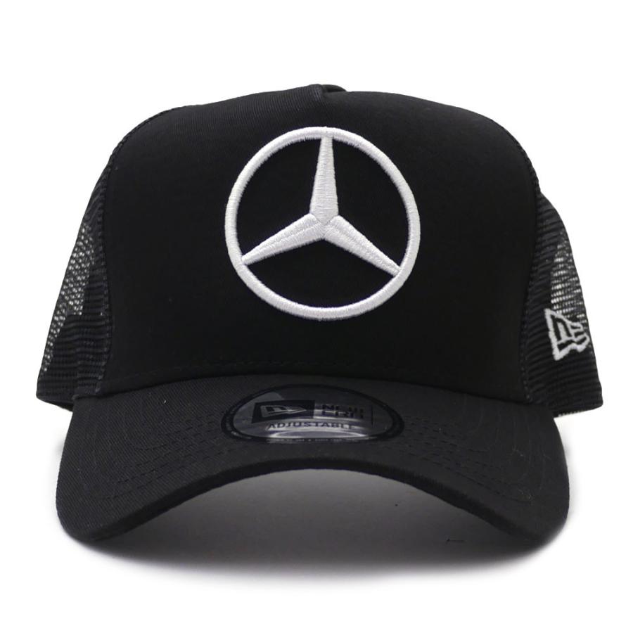 新品 メルセデス ベンツ Mercedes-Benz Collection NEW ERA D-FRAME TRUCKER MESH CAP ニューエラ キャップ BLACK メンズ 265001121011 ヘッドウェア｜essense｜02