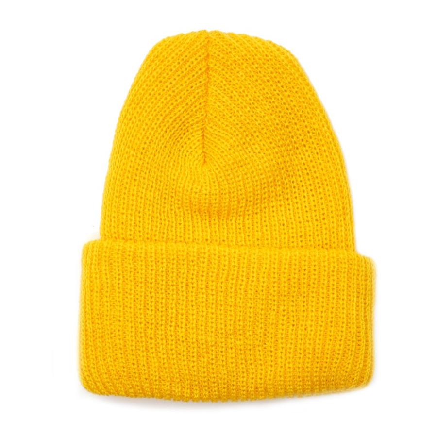 新品 ブローナー BRONER 61-10-gold VALUE KNIT CUFF BEANIE ビーニー ニットキャップ 無地 GOLD YELLOW イエロー 黄色 メンズ 620008189018 ヘッドウェア｜essense