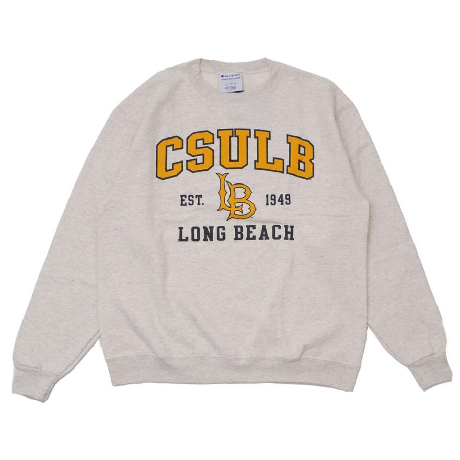 新品 チャンピオン Champion CSULB Crew Sweat カリフォルニア州立大学 ロングビーチ校 クルースウェット OEATMEAL BUYERS PUSH 999006469050 SWT/HOODY｜essense｜02