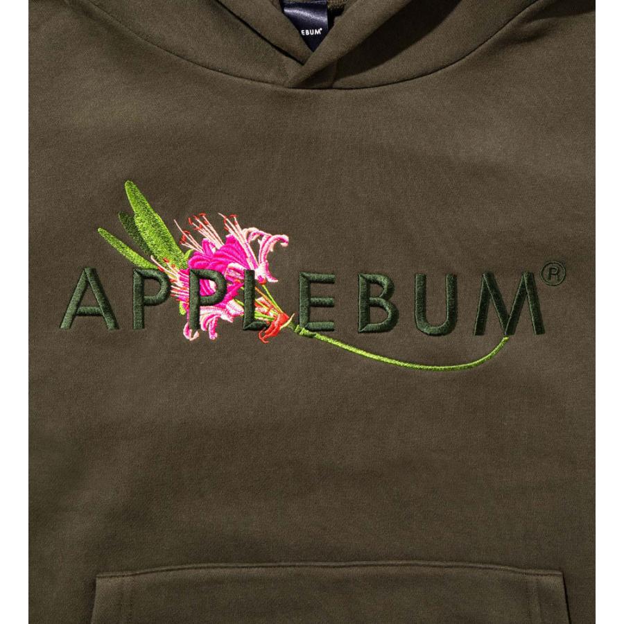 APPLEBUN パーカー　オリーブ APPLEBUM 新品 アップルバム Flower Logo Sweat Parka フラワーロゴ