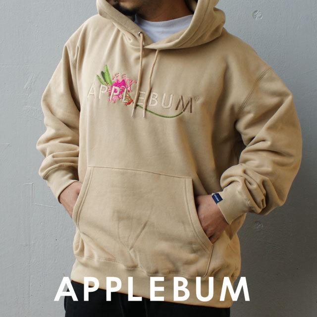 APPLEBUM 新品 アップルバム Flower Logo Sweat Parka パーカー SAND 