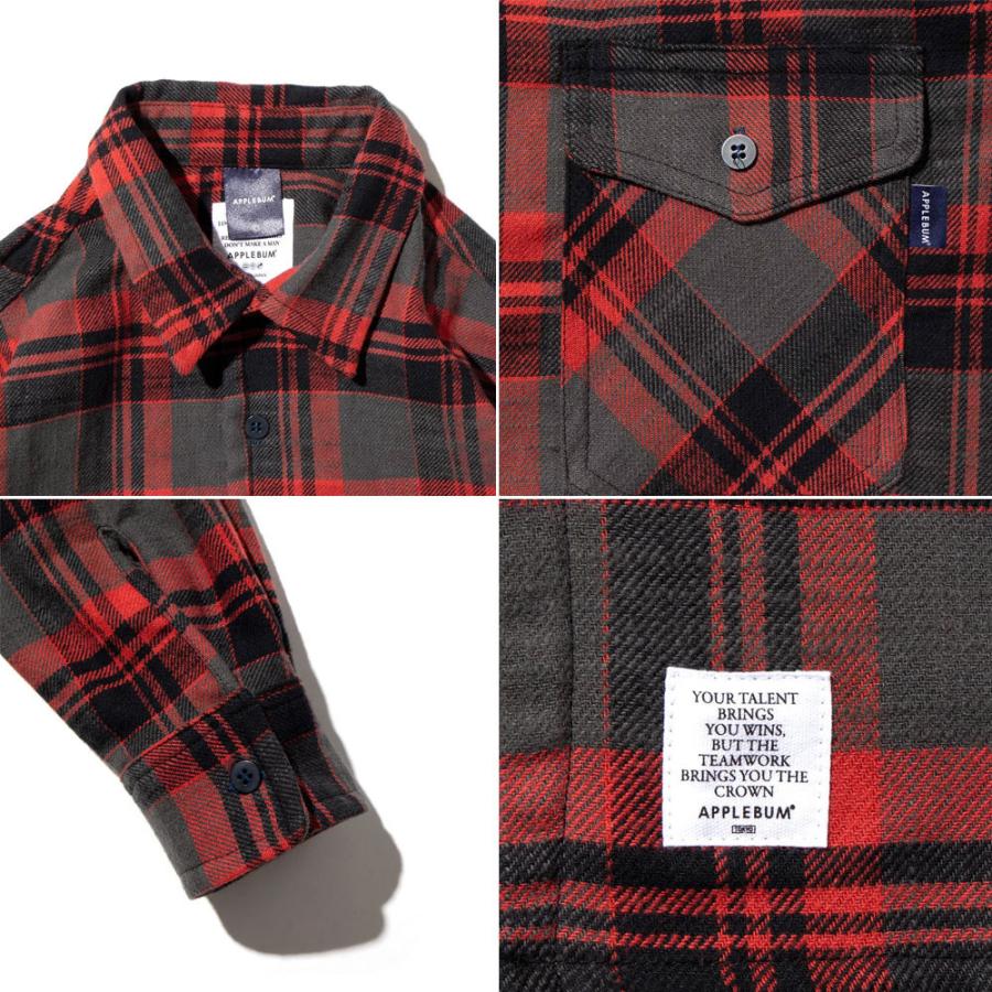 新品 アップルバム APPLEBUM Slab Check Nel Shirt ネルシャツ 長袖 