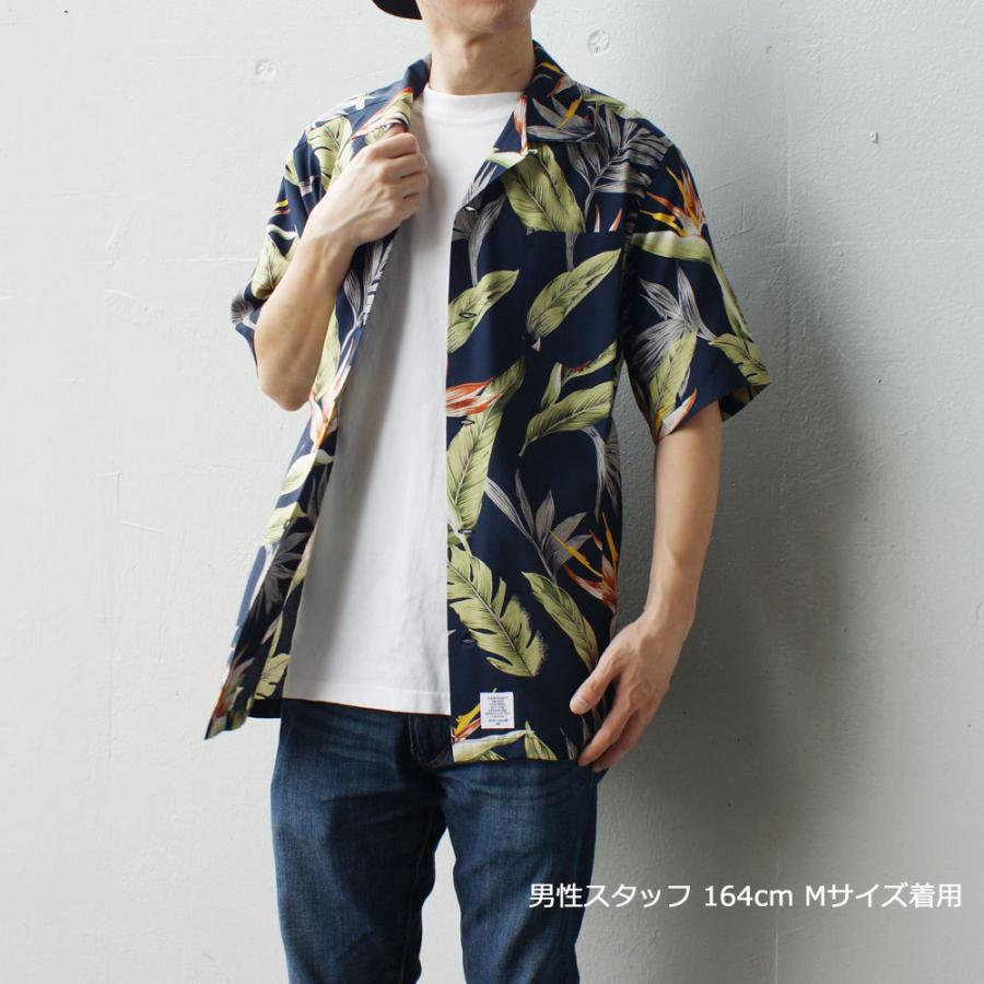 新品 アップルバム APPLEBUM Flower5021 S/S Aloha Shirt フラワー 花柄 アロハシャツ 半袖シャツ NAVY 850004357047 TOPS｜essense｜02