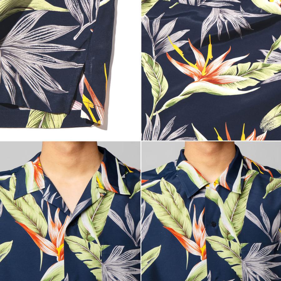 新品 アップルバム APPLEBUM Flower5021 S/S Aloha Shirt フラワー 花柄 アロハシャツ 半袖シャツ NAVY 850004357047 TOPS｜essense｜07