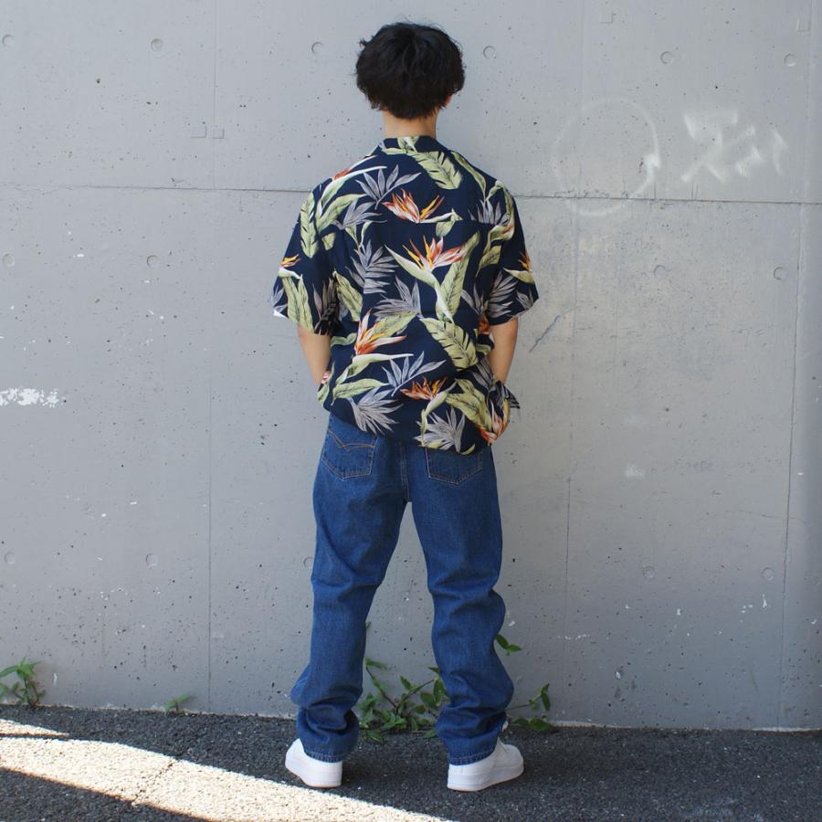 新品 アップルバム APPLEBUM Flower5021 S/S Aloha Shirt フラワー 花柄 アロハシャツ 半袖シャツ NAVY 850004357047 TOPS｜essense｜09