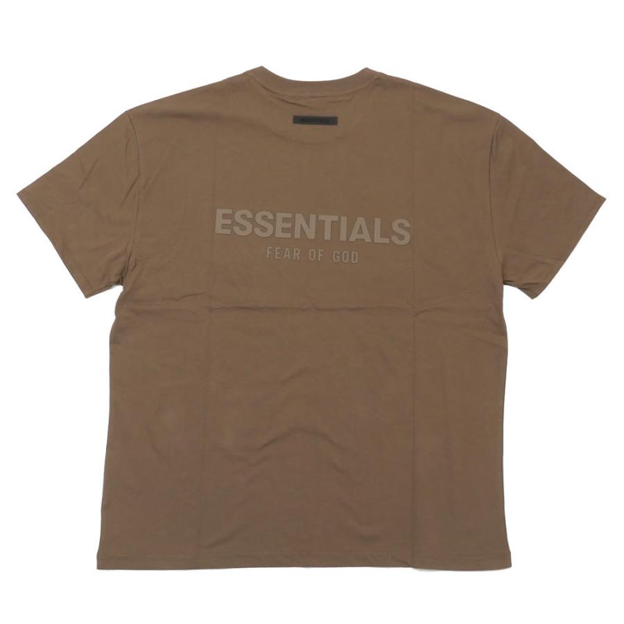 FOG ESSENTIALS ロゴ半袖Tシャツ ブラウン エッセンシャルズ Tシャツ 半袖 フィアオブゴッド