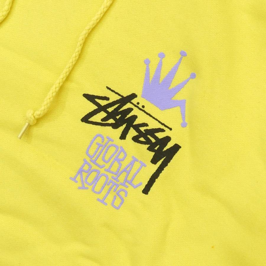 レア柄　STUSSYステューシー　フーディパーカー　ポップバブル　イエロー L STUSSY - STUSSY ステューシー パーカー L 黄 【古着】【中古