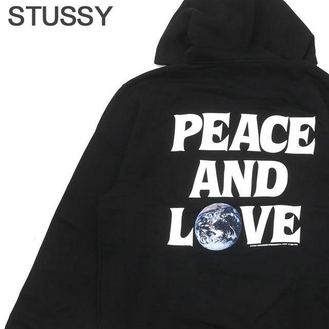 STUSSY 新品 ステューシー Peace Love Hood プルオーバーパーカー