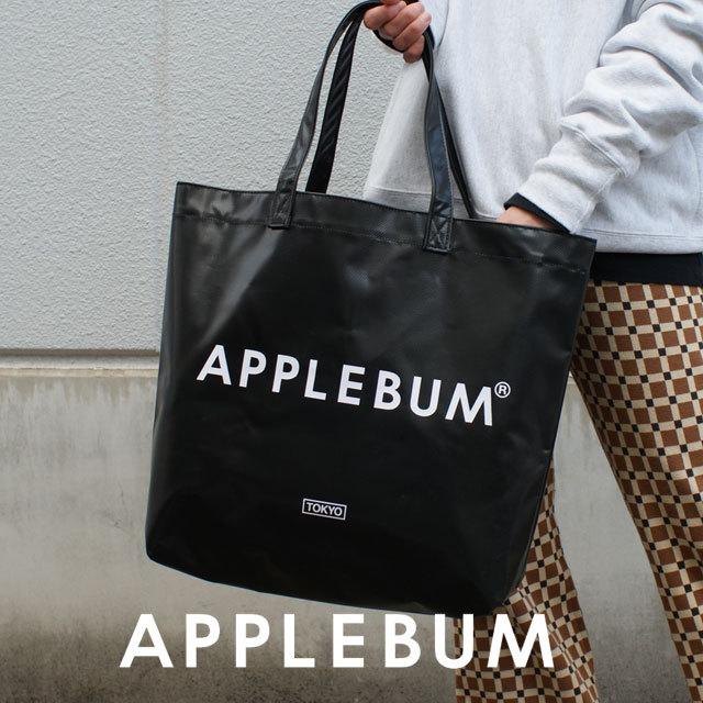 【APPLEBUM】ロゴ トートバッグ (M)【Black】新品 APPLEBUM 新品 アップルバム Logo PVC Totebag トートバッグ