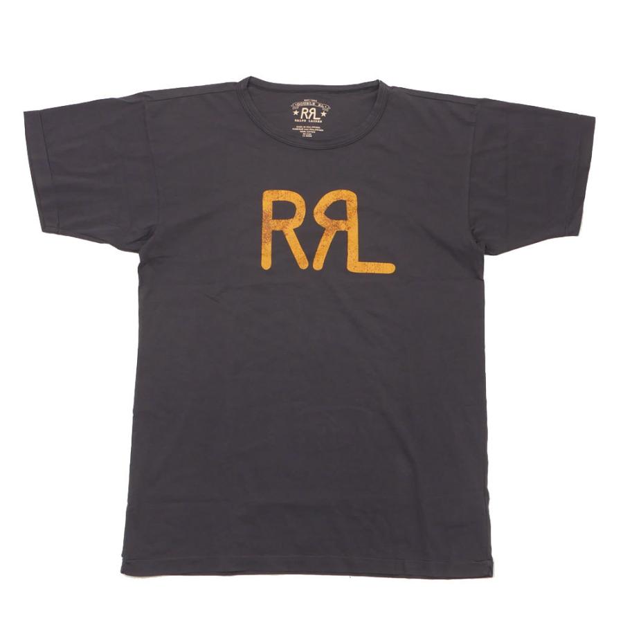 RRL ロゴプリント 黒 Tシャツ（ダブルアール）定番ラルフローレン半袖Tシャツ RRL(ダブルアールエルラルフローレン):ロゴ Tシャツ - Linkle