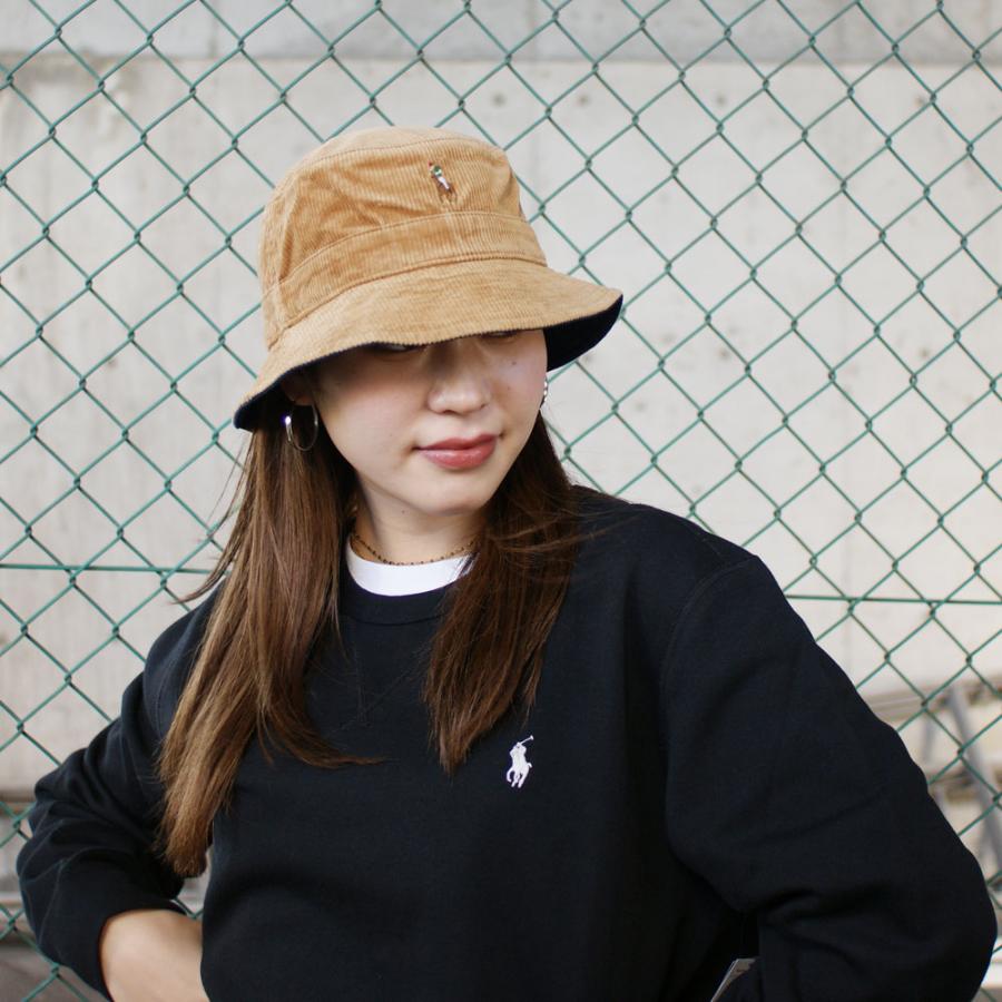 USA製Polo by Ralph LaurenバケットハットXL ベージュ無地 リバーシブル コットン バケット ハット（ハット）｜POLO RALPH