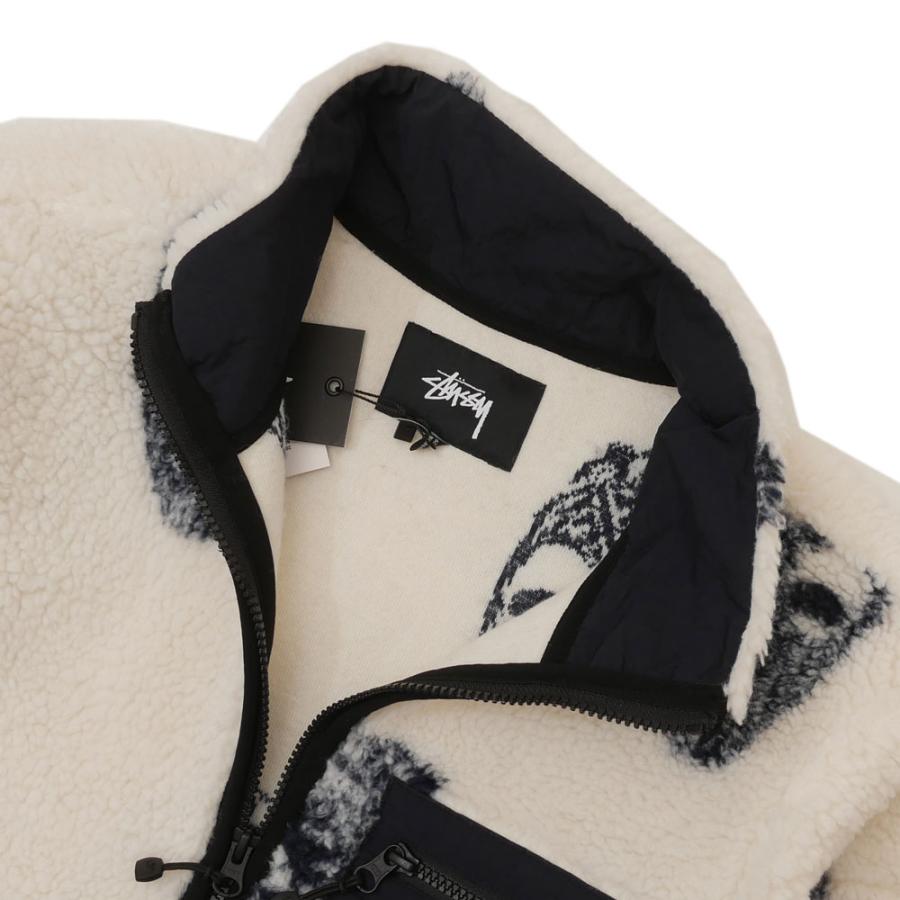 STUSSY 新品 ステューシー Mask Jacquard Sherpa Jacket ジャカード 