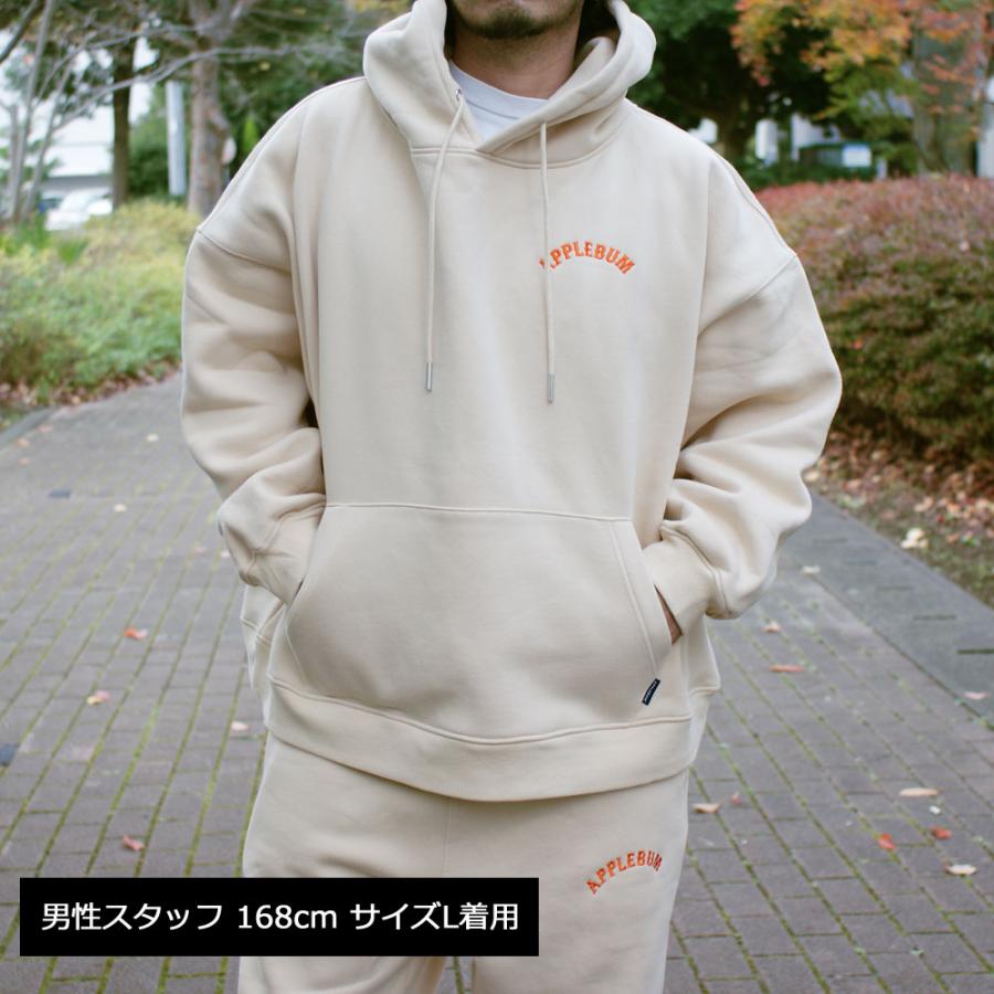 新品 アップルバム APPLEBUM Logo Oversize Sweat Parka ロゴ プルオーバーパーカー BEIGE ベージュ  850004498049 SWT/HOODY