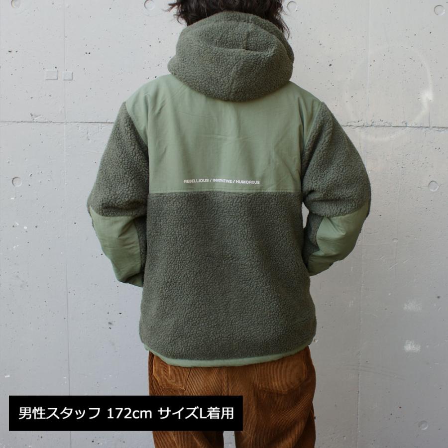 新品 アップルバム APPLEBUM Sheep Boa Fleece Parka シープボア フリースパーカ ジャケット OLIVE オリーブメンズ 850004506055 OUTER｜essense｜03