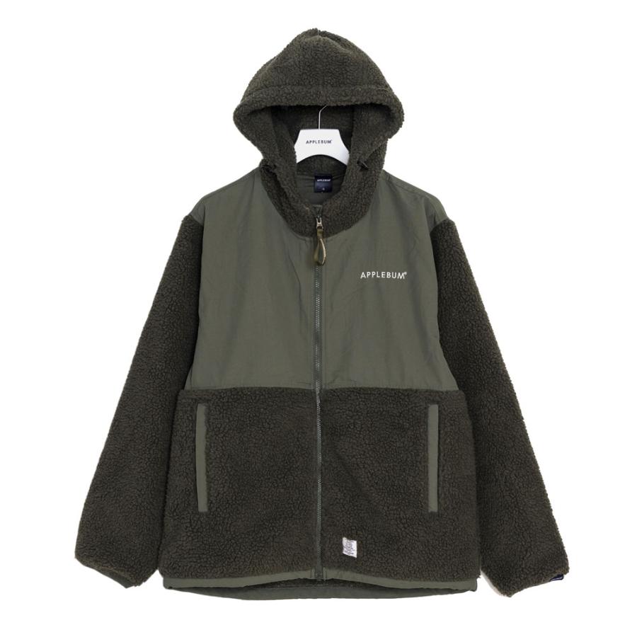 新品 アップルバム APPLEBUM Sheep Boa Fleece Parka シープボア フリースパーカ ジャケット OLIVE オリーブメンズ 850004506055 OUTER｜essense｜04