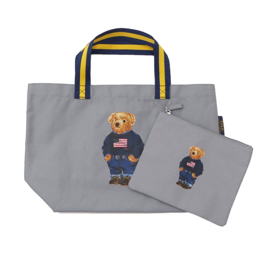 Ralph Lauren トートバッグ Poloベアー グレー POLO RALPH LAUREN 新品 ポロ ラルフローレン Shopping Tote