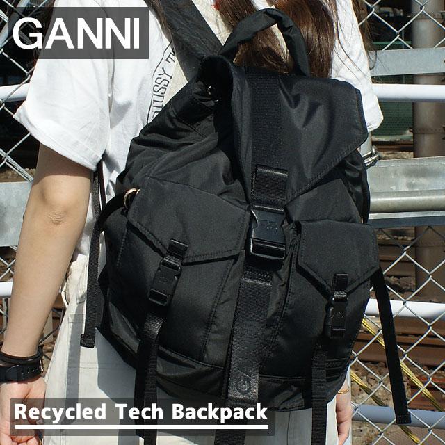 新品 ガニー GANNI Recycled Tech Backpack バックパック BLACK 新品 ガニー GANNI Recycled Tech Backpack バックパック BLACK