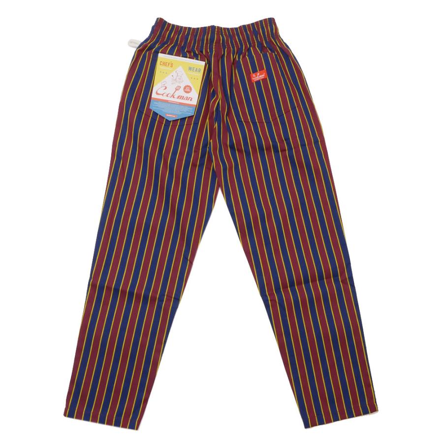 新品 クックマン Cookman Chef Pants College Stripe Red シェフ パンツ カレッジ ストライプ レッド