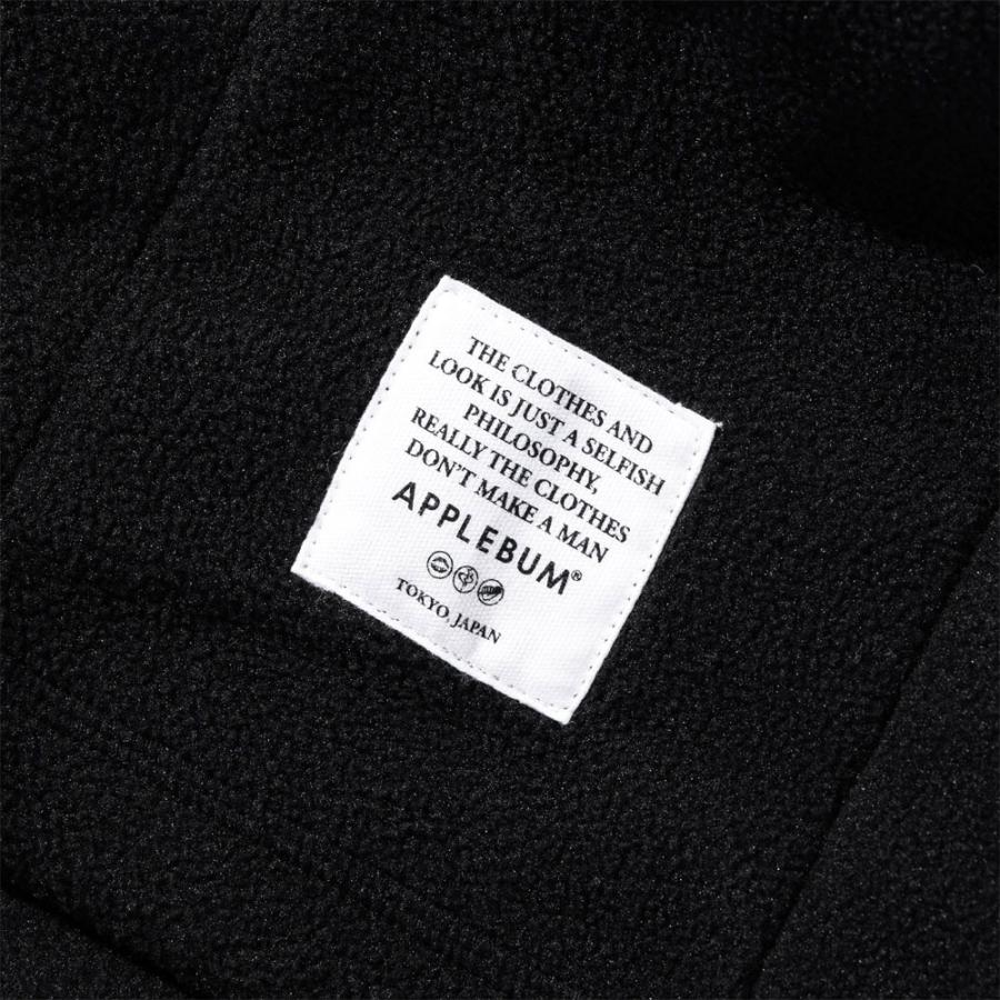 アップルバム　フリースフード　黒色 アップルバム APPLEBUM FLEECE HOOD フリース フード メンズ