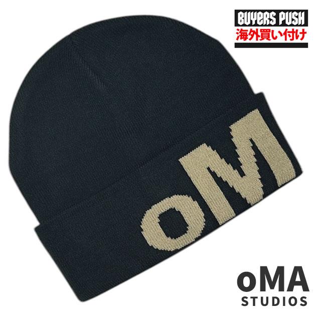 oMA DESIGN STUDIO ニット帽 黒