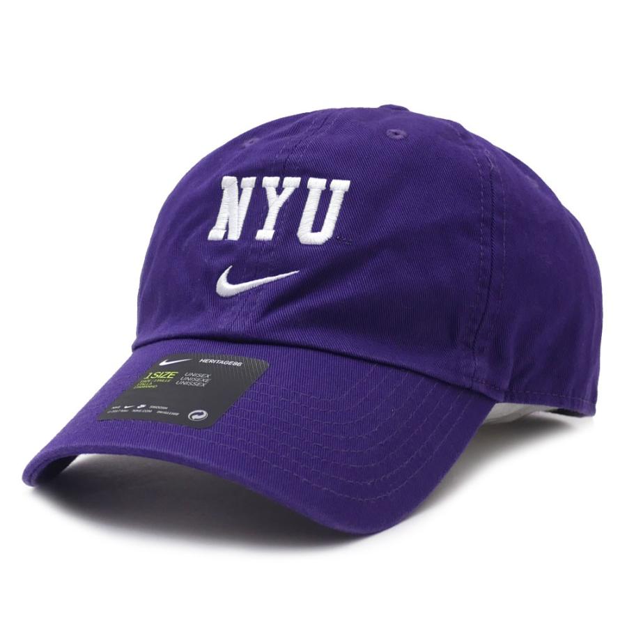 Nike 紫色 キャップ ADULT UNISEX 海外限定 新品 ニューヨーク 大学 NYU New York University NIKE