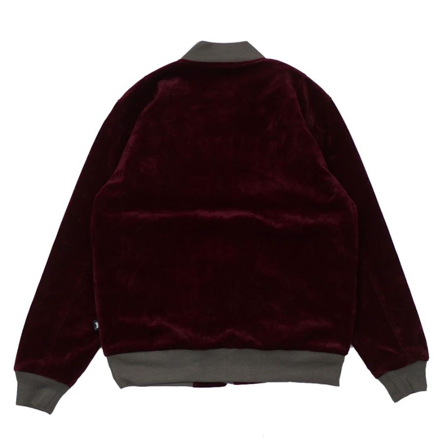 Stussy バーガンディ ベルベット ジャケット Stussy バーガンディ ベルベット ジャケット