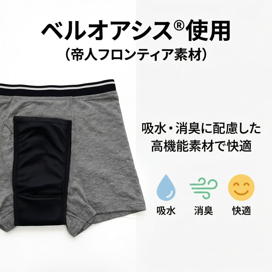 累計15万枚突破!【2色4枚組】男性用 尿漏れパンツ 失禁パンツ 吸水量