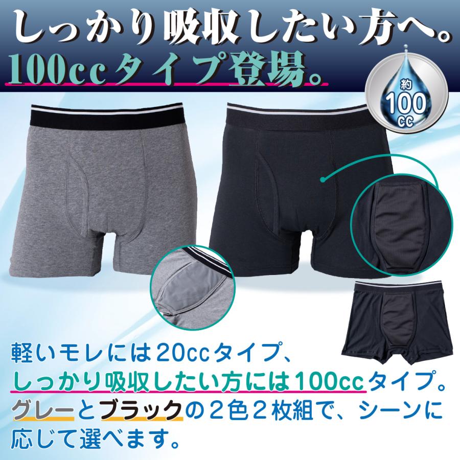15万枚突破！】尿漏れパンツ 吸水量20cc/100cc 紳士用 軽〜中