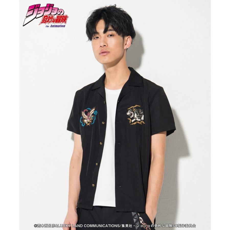 GLAMB グラム × ジョジョの奇妙な冒険 Iggy vs Pet Shop SH 半袖シャツ 