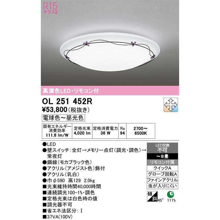 【関東限定販売】オーデリック「OL251452R」シーリングライトの画像