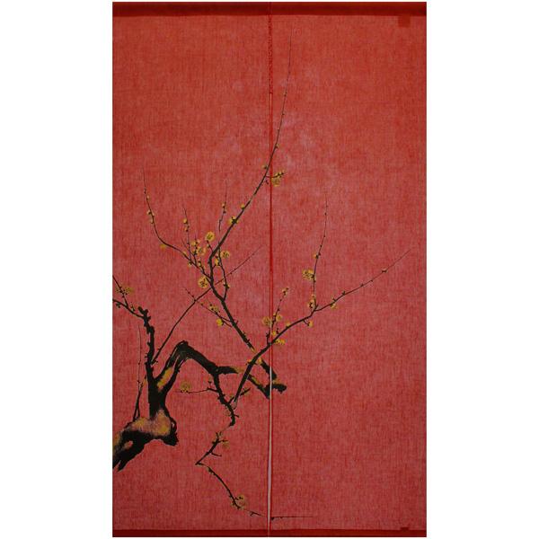 暖簾 のれん 万葉舎 漆染めのれん 梅 (H-392) サイズ：88cm×150cm 素材
