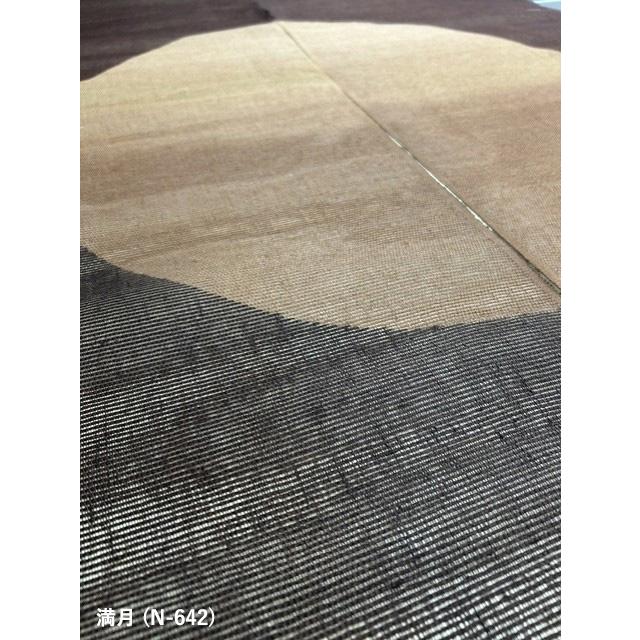 麻のれん 満月　のれん 本麻 万葉舎 吉祥模様 京のれん 暖簾 麻100 暖簾 のれん 麻 万葉舎 新古典のれん 満月 (N-642) サイズ：88cm×150cm