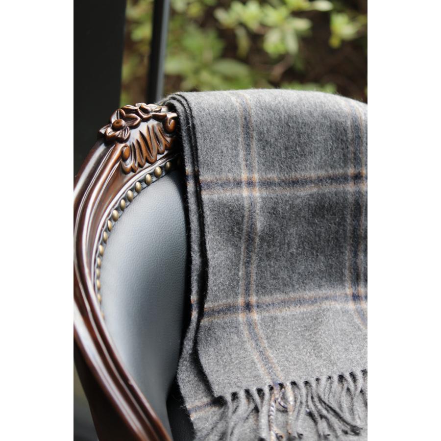 カシミヤマフラー カシミヤ100％ マフラー 冬 チェック柄 レディース