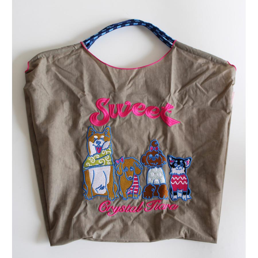 エコバッグ Mサイズ アニマルシリーズ コラボ おしゃれ ブランド 折り畳み コンパクト マチ広 プードル ダックス 柴犬 チワワ 柄 犬 犬柄 | Ball＆Chain | 07