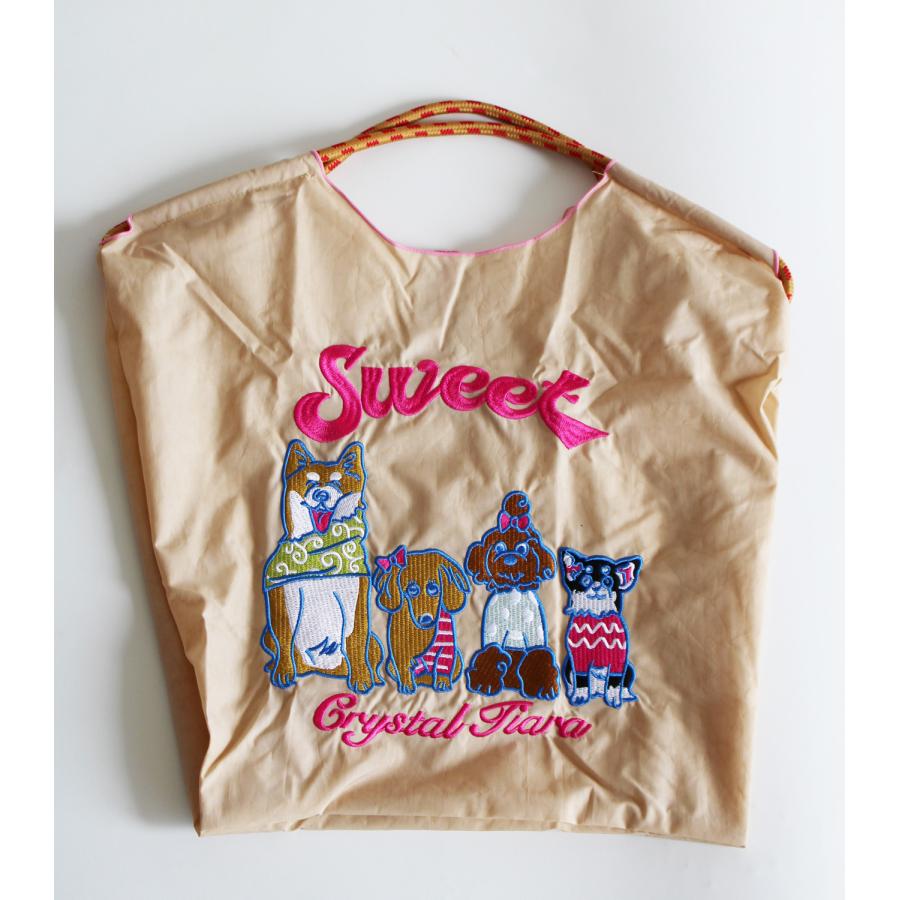 エコバッグ Mサイズ アニマルシリーズ コラボ おしゃれ ブランド 折り畳み コンパクト マチ広 プードル ダックス 柴犬 チワワ 柄 犬 犬柄 | Ball＆Chain | 09