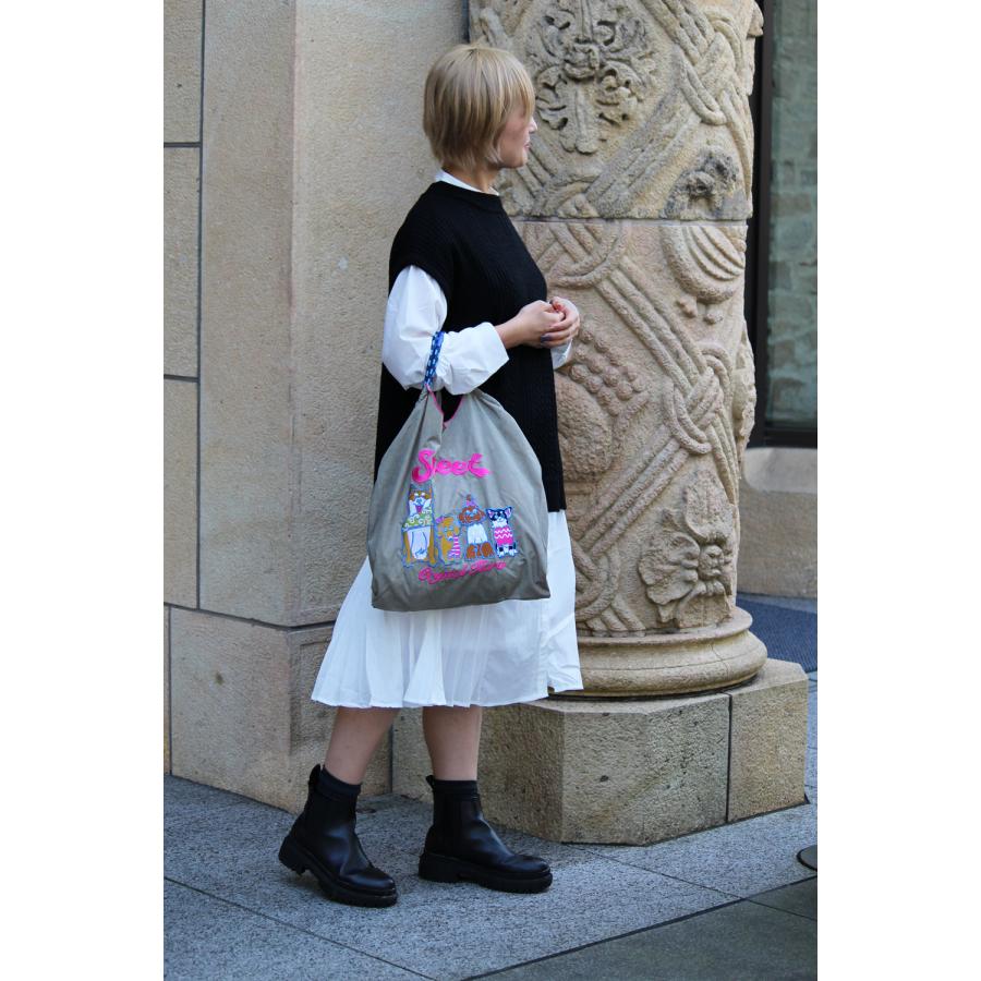 エコバッグ Mサイズ アニマルシリーズ コラボ おしゃれ ブランド 折り畳み コンパクト マチ広 プードル ダックス 柴犬 チワワ 柄 犬 犬柄 | Ball＆Chain | 11