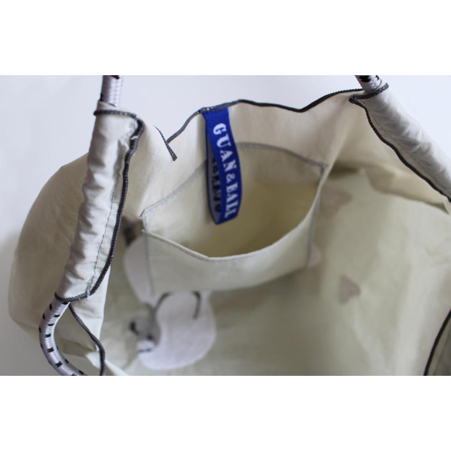 GUAN＆BALL エコバッグ Mサイズ アニマルシリーズ コラボ MULGA DOG おしゃれ ブランド 折り畳み コンパクト マチ広 プードル柄 犬 犬柄 | Ball＆Chain | 08