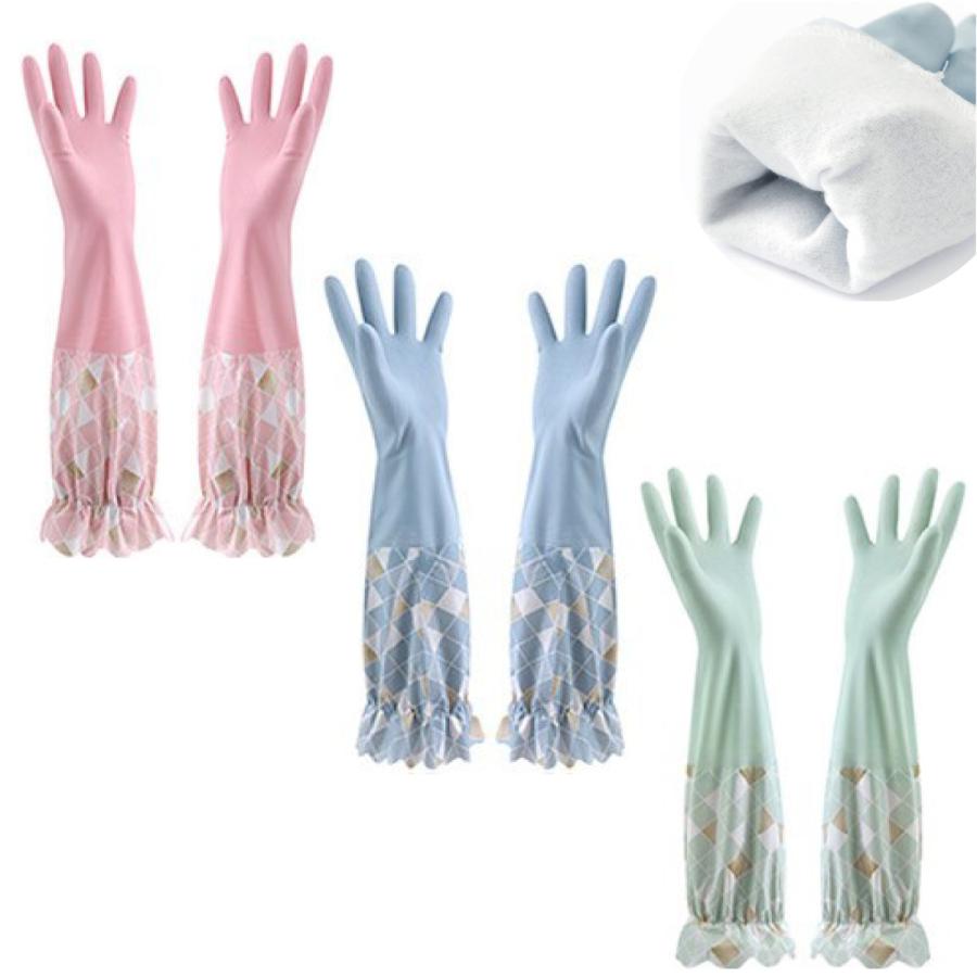 Estco ゴム手袋ロング ３枚セット 長い 食器洗い 濡れない 裏起毛 カラフル 冷たくない Glove3set Endless Summer Trading Company 通販 Yahoo ショッピング